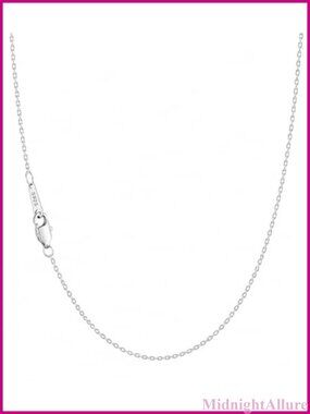 18k Gold Plated 925 Sterling Silver Cable Chain Necklace 1.1mm